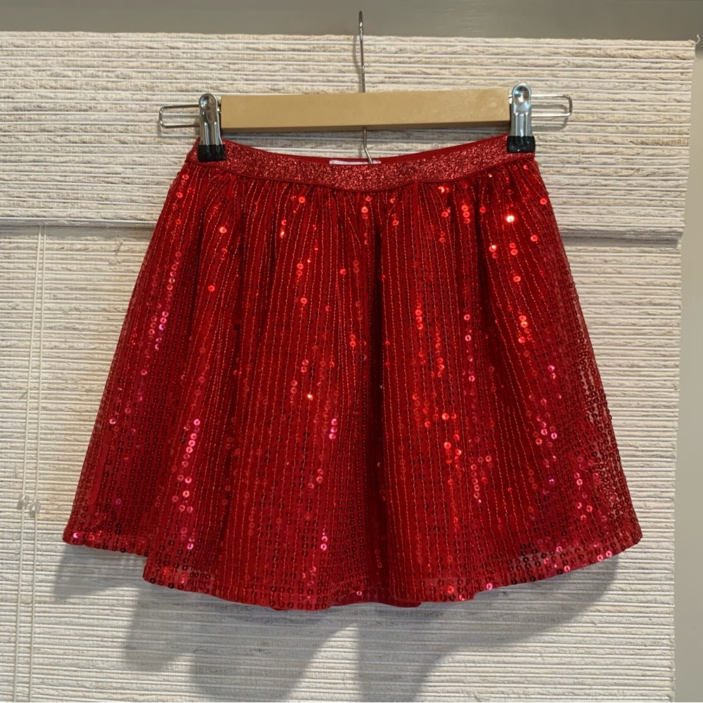 Red Sequin Sparkly Girl’s Skirt